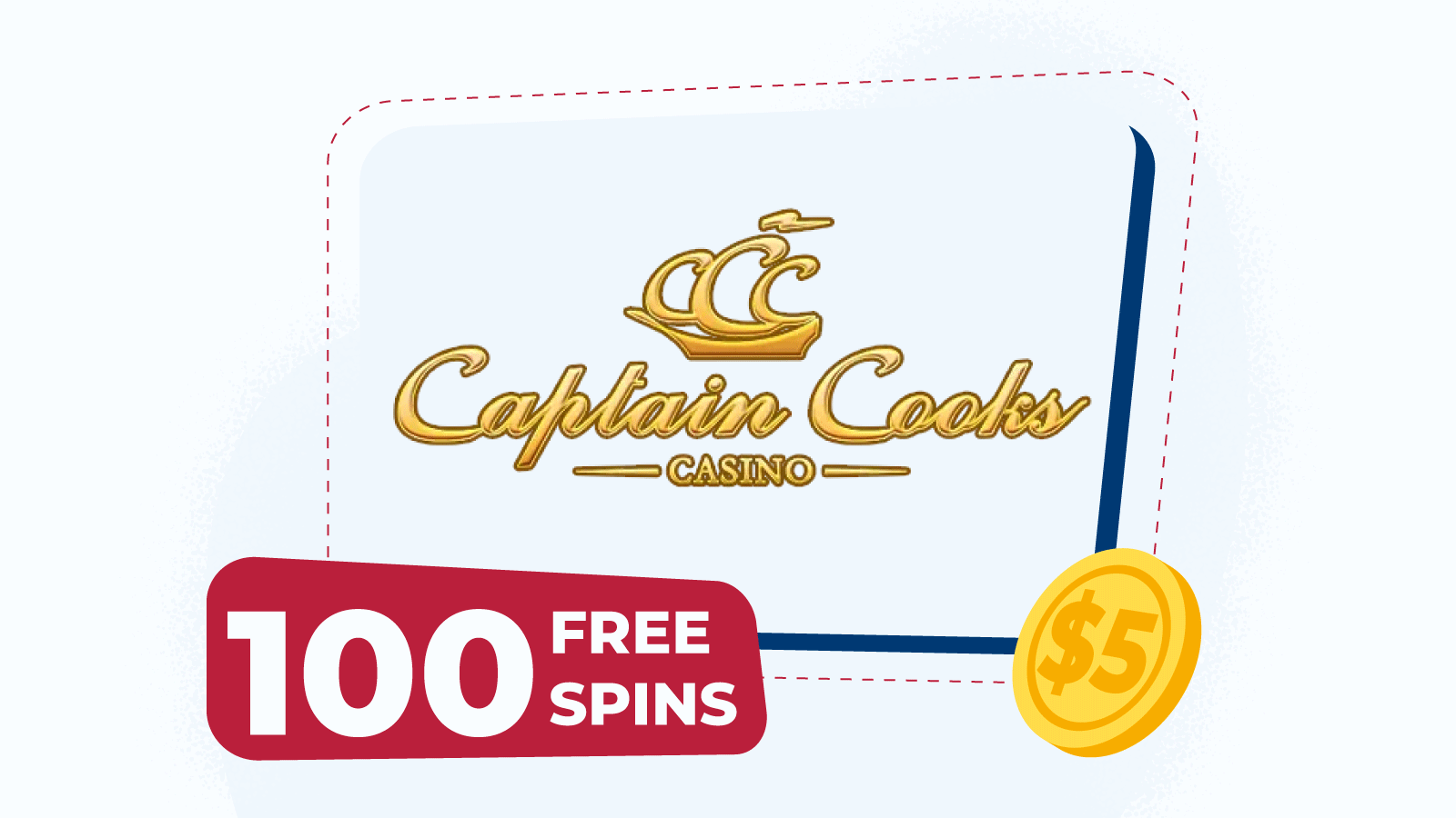 100 spins for R$5 at Captain Cooks Casino
