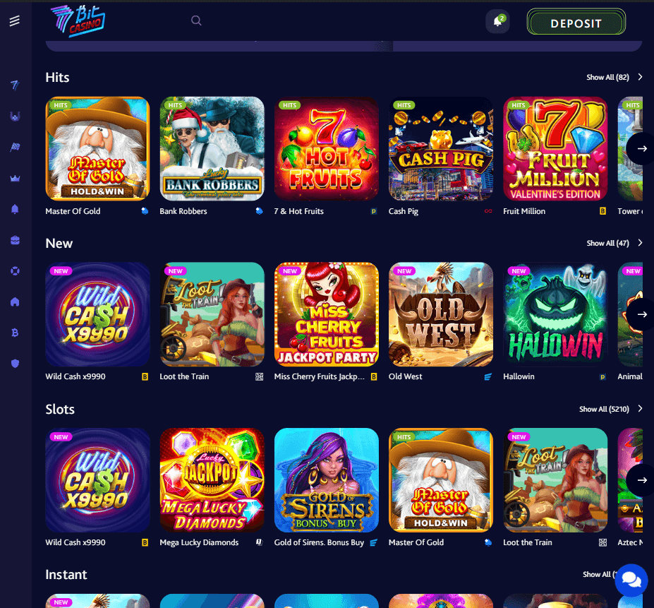 7Bit Casino Desktop Preview 2