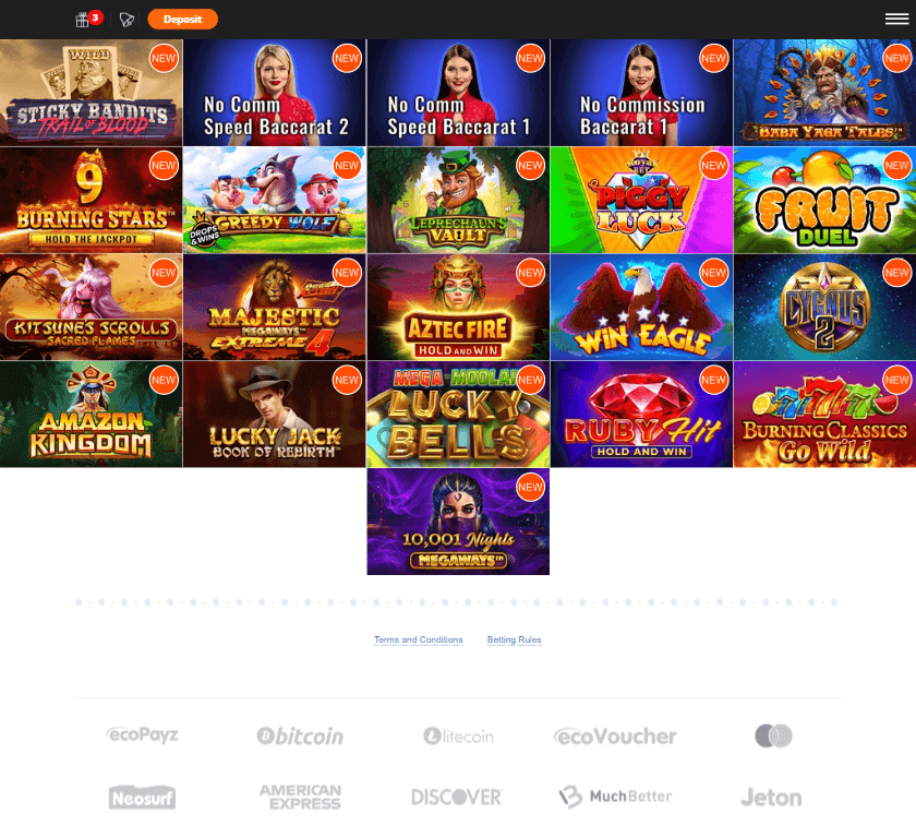 Casino X Desktop Preview 2