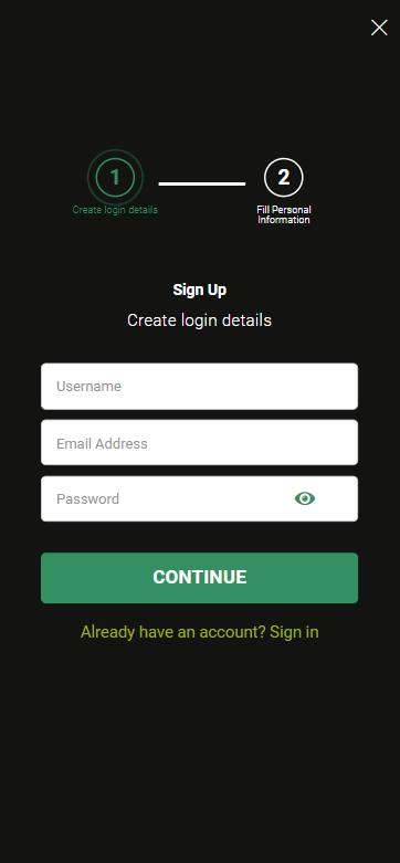 Dbosses Casino Registration Process Image 1