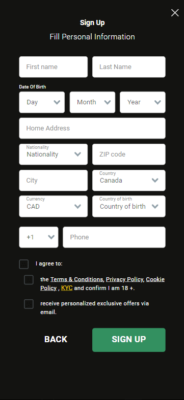 Dbosses Casino Registration Process Image 2