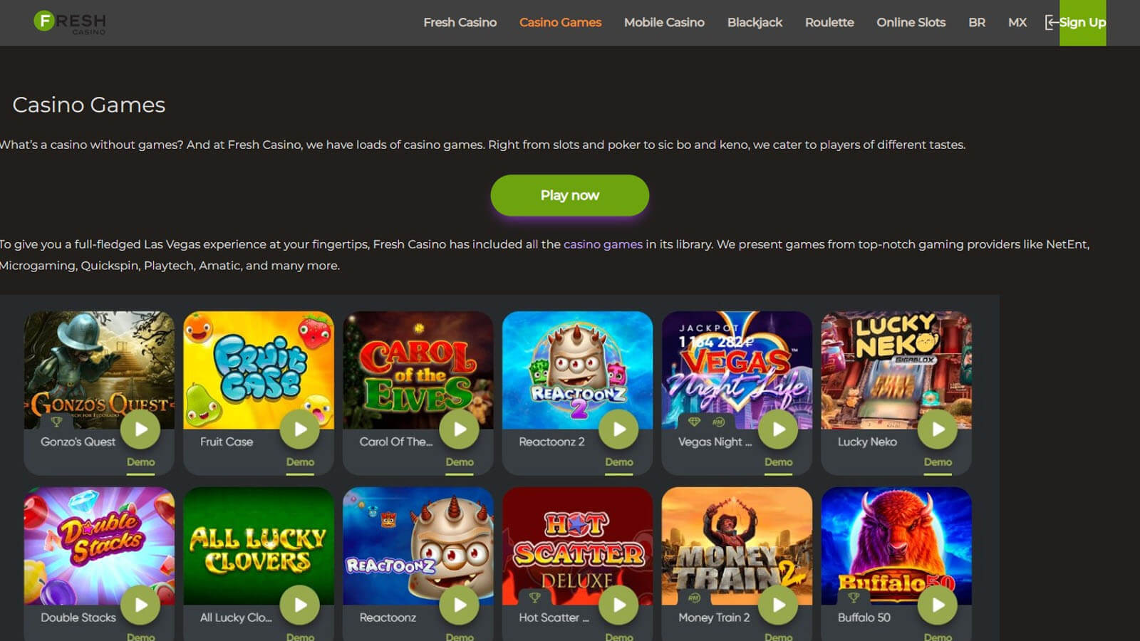 Fresh Casino #3. The best Canadian online casino for low-budget play