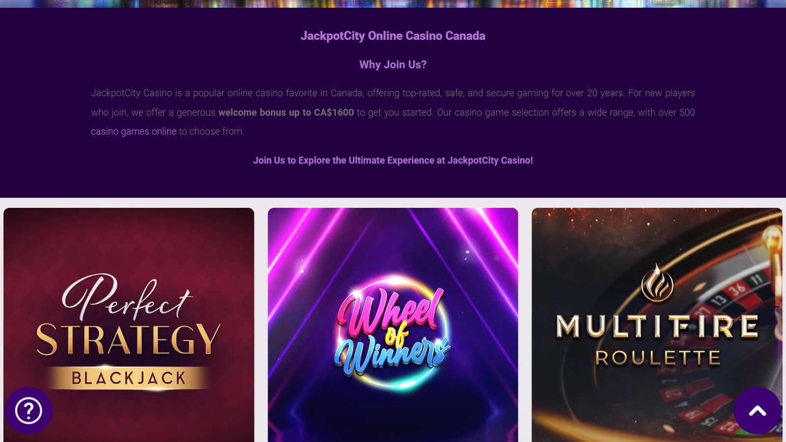 Jackpot City Casino#2. The best casino online Brazil has for high-rollers