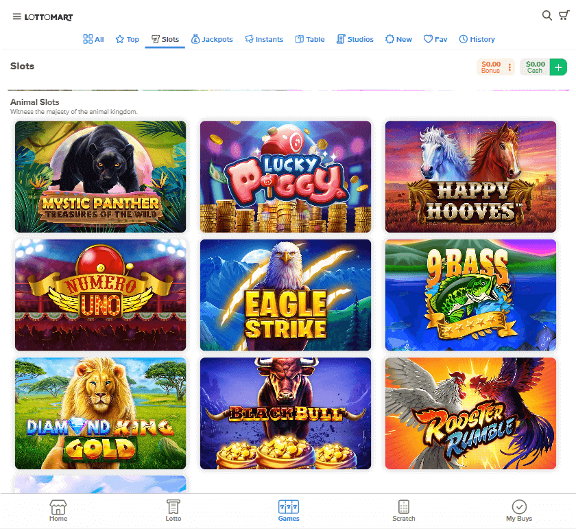 Lottomart Casino Desktop Preview 2