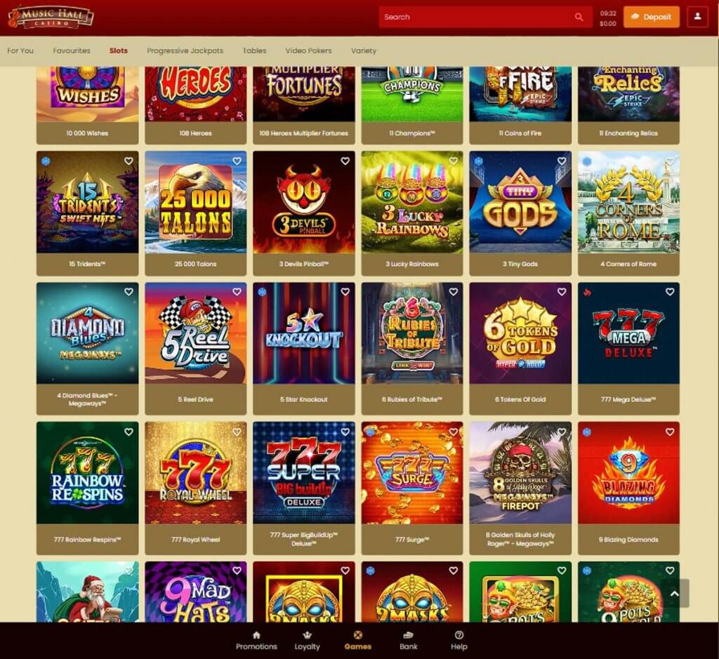 Music Hall Casino Desktop Preview 2