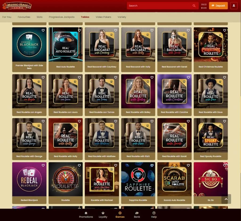 Music Hall Casino Desktop Preview 1