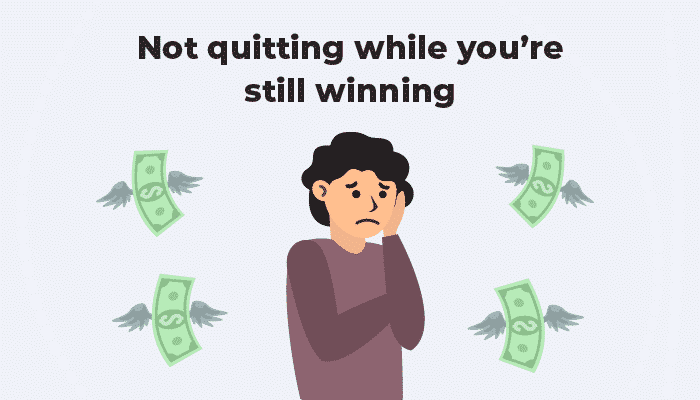 Not quitting roulette session while you win