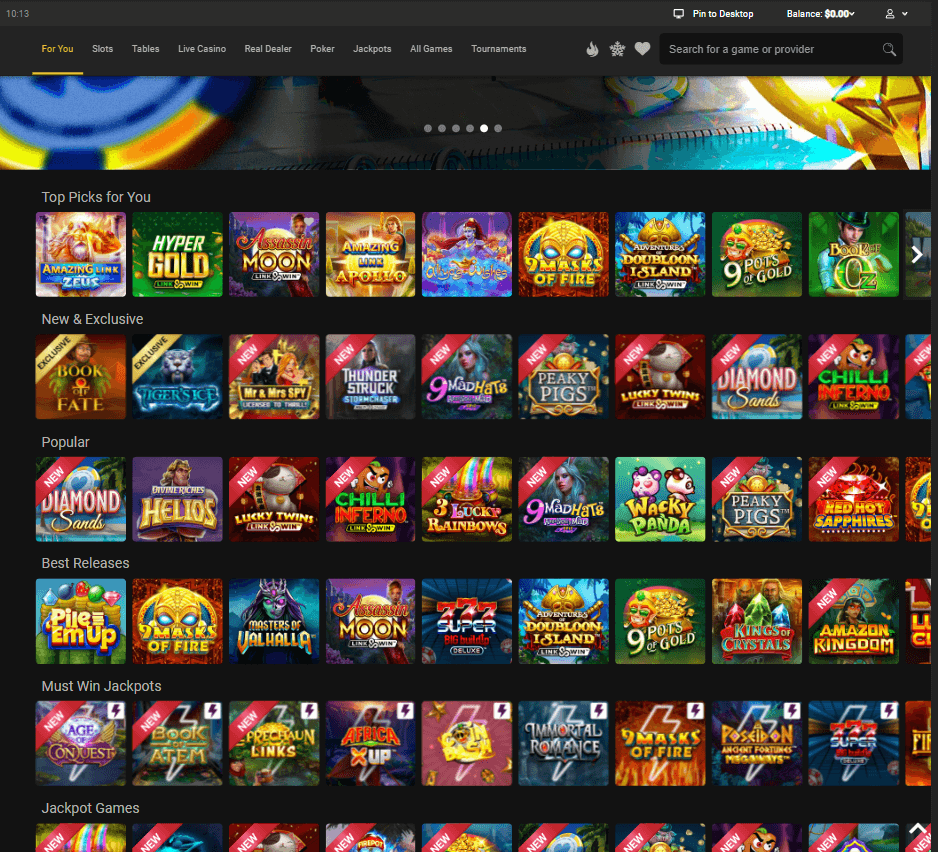 River Belle Casino Desktop Preview 1
