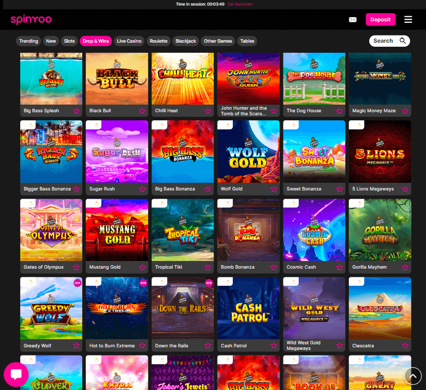 SpinYoo Casino Desktop Preview 2
