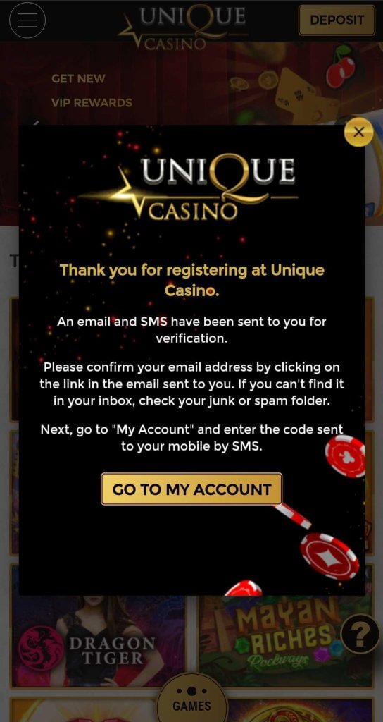 Unique Casino Registration Process Image 3