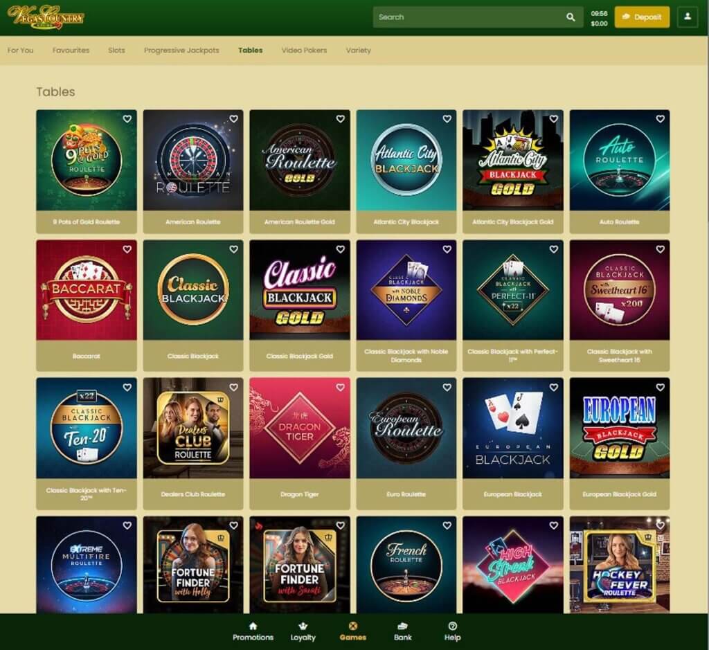 Vegas Country Casino Desktop Preview 1