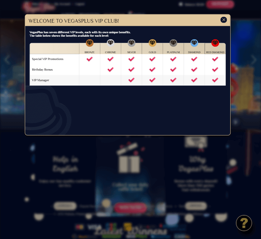 VegasPlus Casino Desktop Preview 2