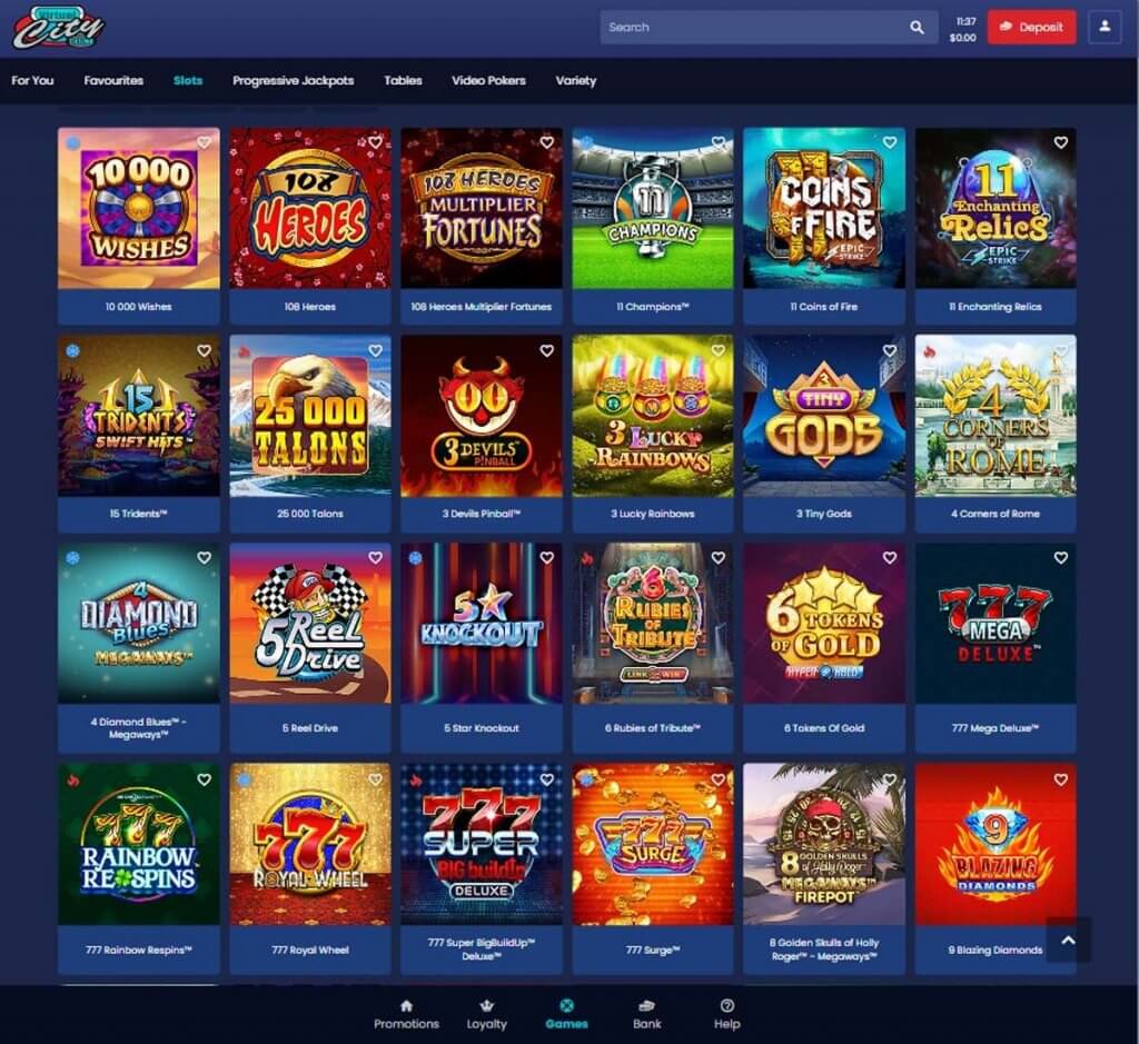 Virtual City Casino Desktop Preview 2