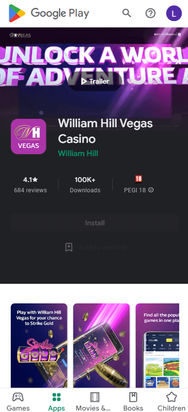 William Hill Casino App Preview 1