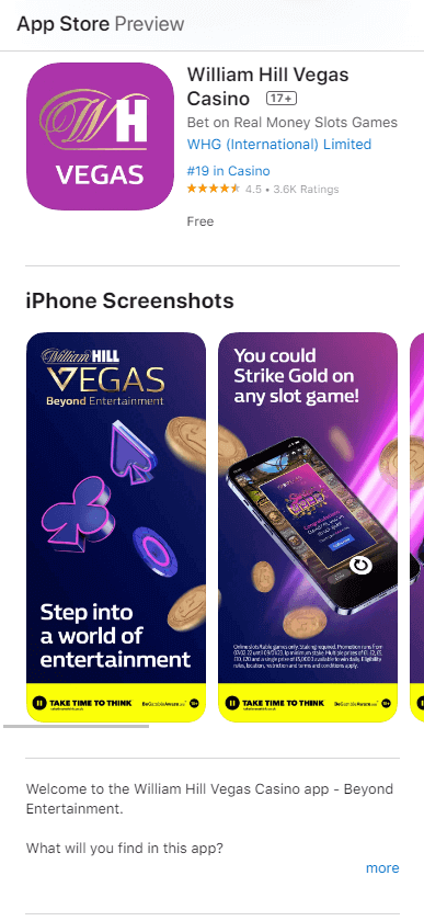 William Hill Casino App Preview 2