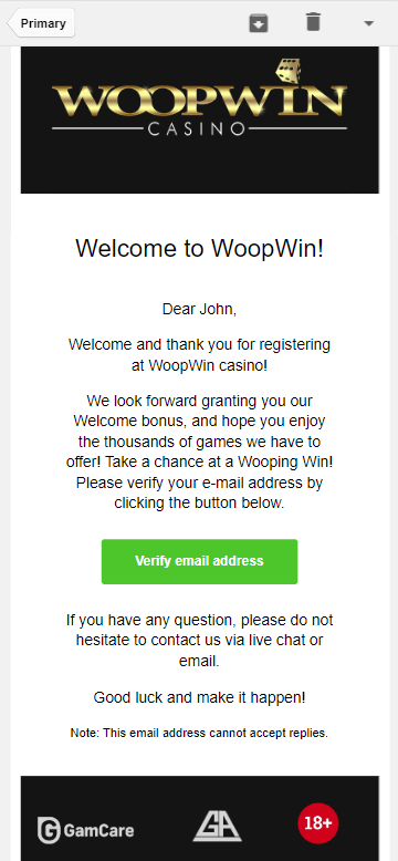 Woopwin Casino Registration Process Image 4
