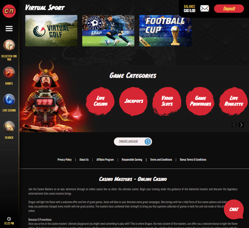 Casino Masters Desktop Preview 1 Casino Masters Desktop Preview 1