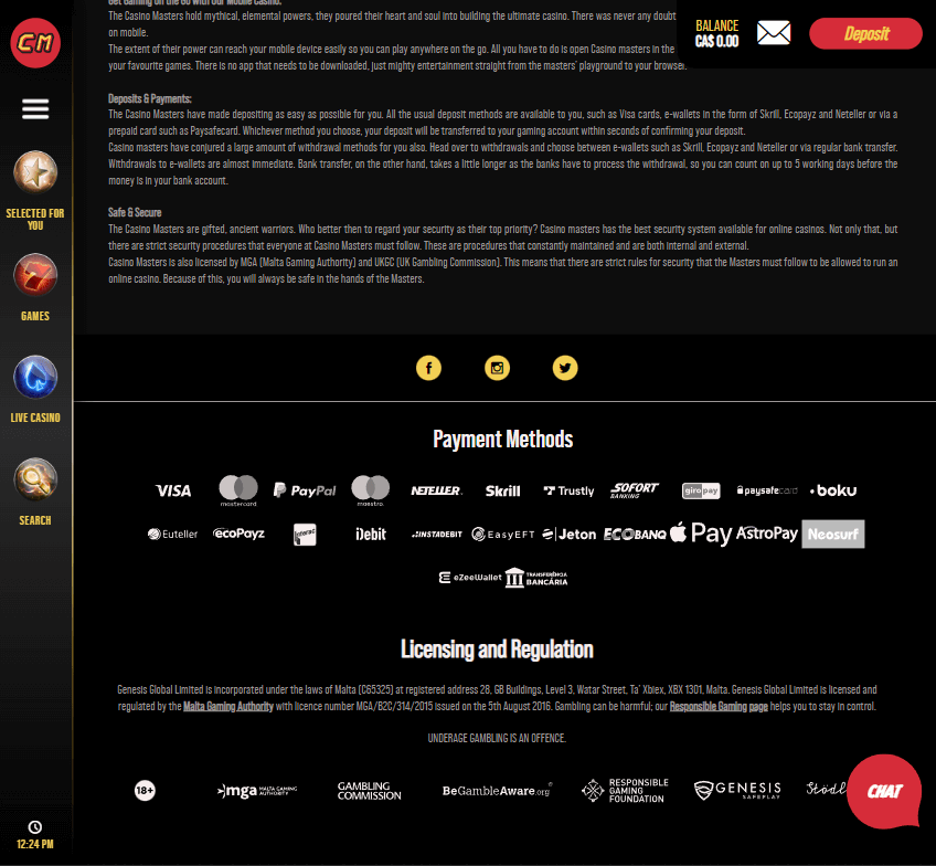 Casino Masters Desktop Preview 2 Casino Masters Desktop Preview 2