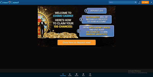 Cosmo Casino Desktop Preview 1