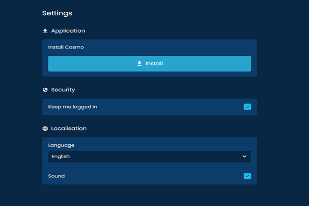 Cosmo Casino Desktop Preview 3