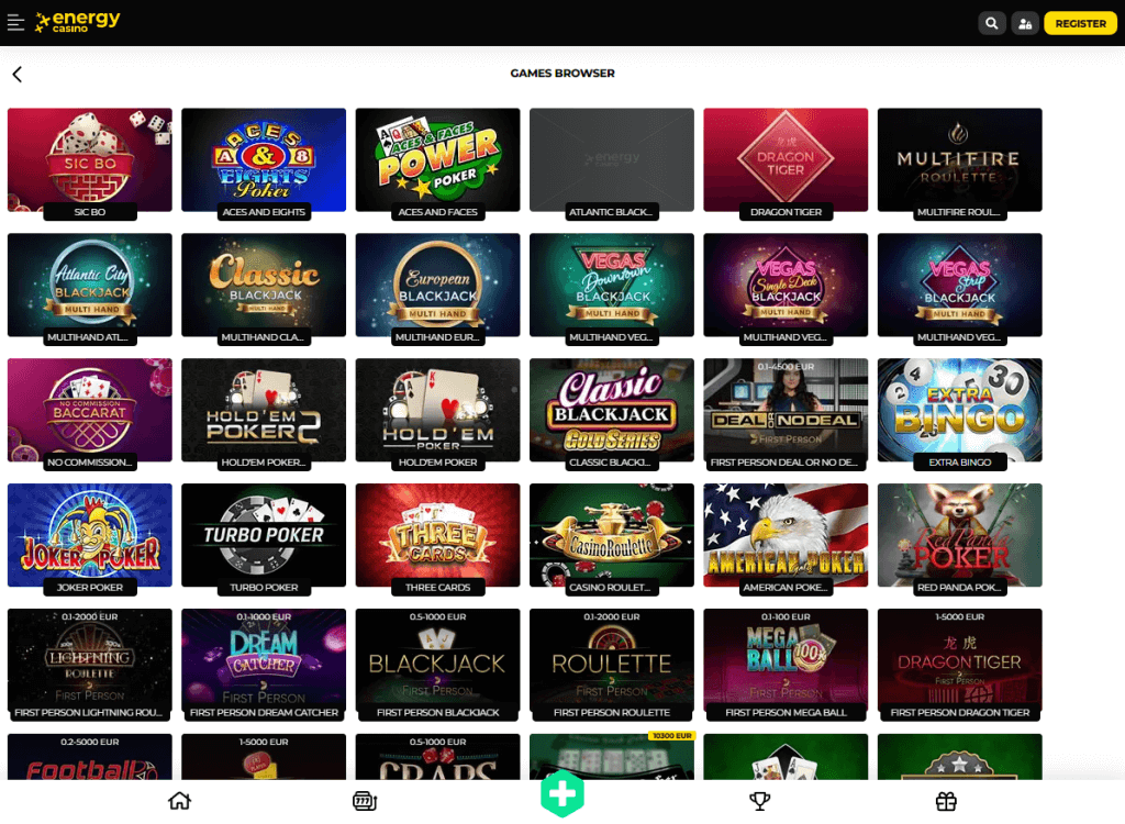 Energy Casino Desktop Preview 2
