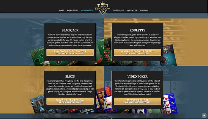 Kingdom Casino Games Preview