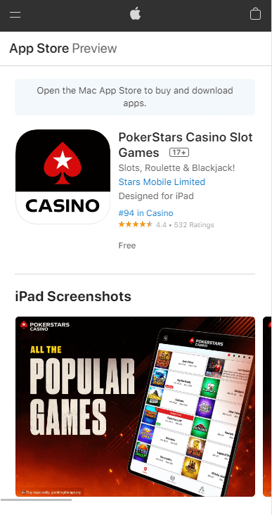 PokerStars Casino App Preview 1