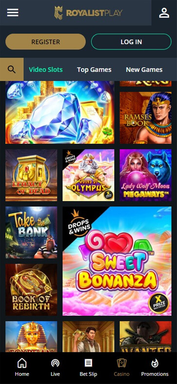 RoyalistPlay Casino Mobile Preview 2