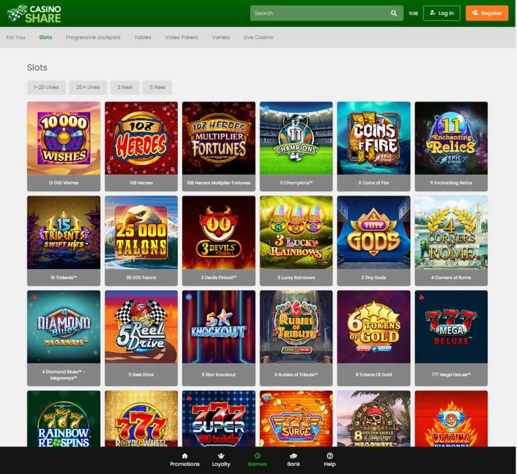Casino Share Desktop Preview 2