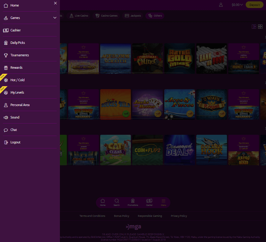Slots Magic Casino Desktop Preview 1